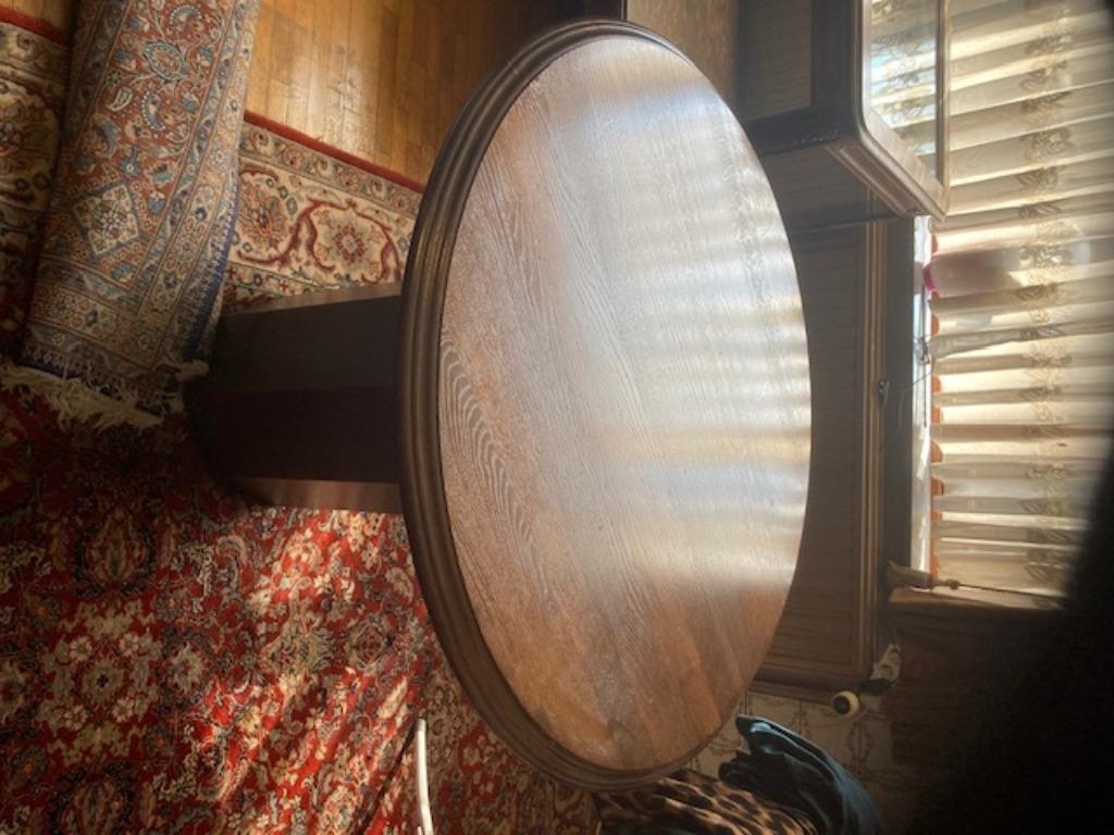 ronde tafel, Ophalen, Gebruikt, Vier personen, Eikenhout