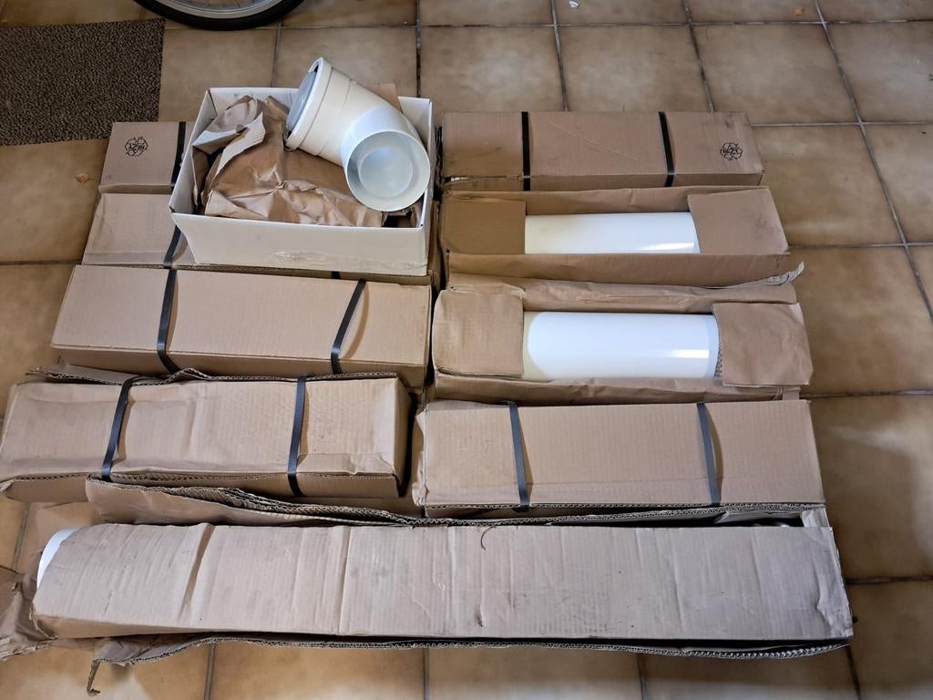 Ubbink rookgasafvoer buizen set, Enlèvement, Neuf, Évacuation