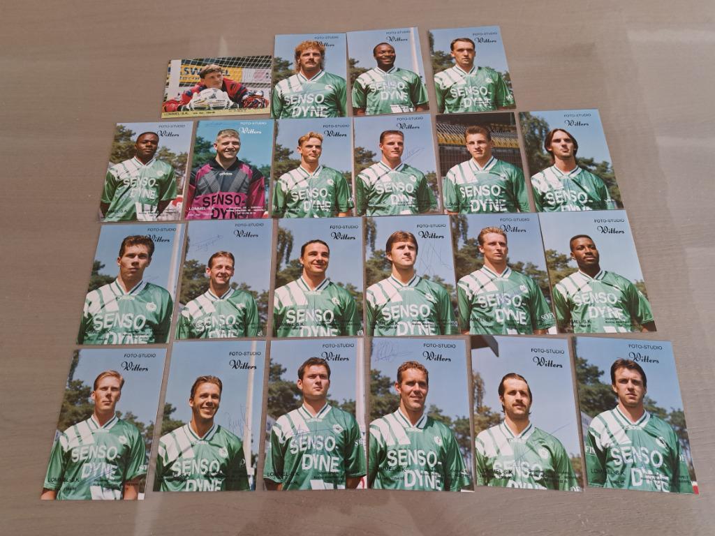 SK Lommel  94-95  22 fotokaarten met Handtekening, Verzenden, Zo goed als nieuw, Spelerskaart