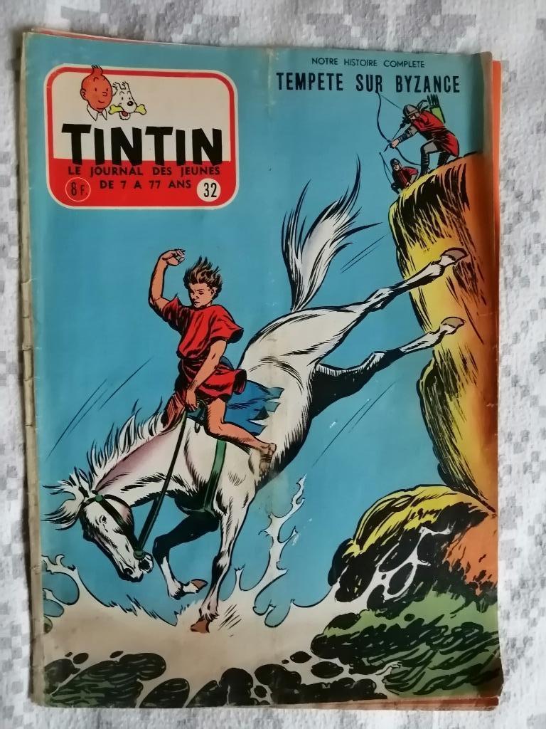Journal de TINTIN édition Belge n32 - 8 aout 1956, Collections, Enlèvement ou Envoi, Journal ou Magazine