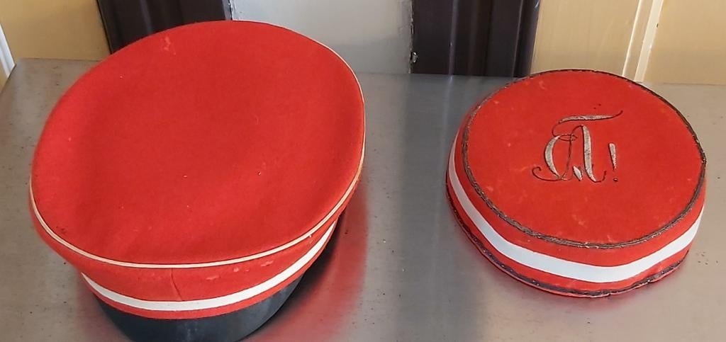 Pet kepi oude machinist petjes decoratie, Ophalen of Verzenden