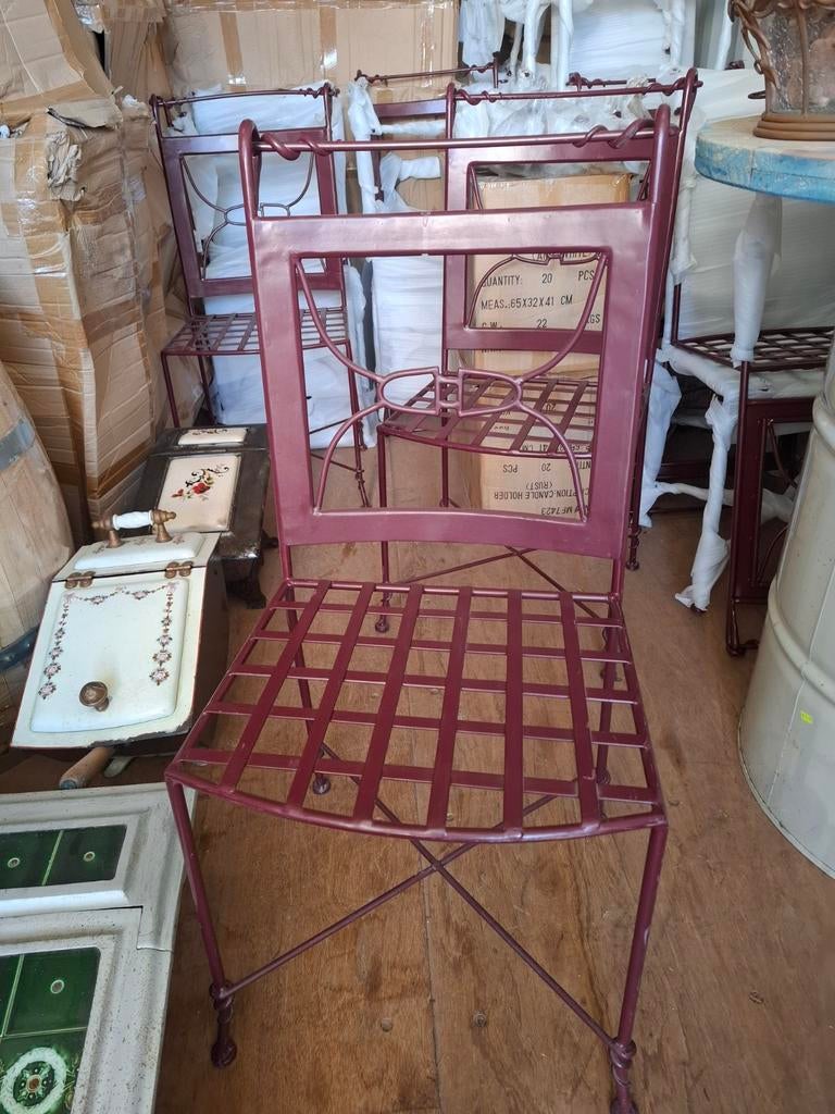 Des chaises en fer forgé avec coussins ! NOUVEAU ! BONNE AFF, Maison & Meubles, Enlèvement