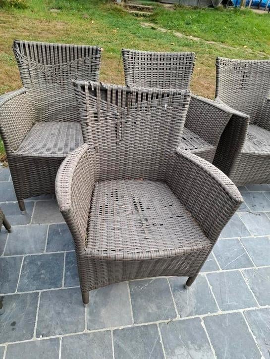 6 chaises de jardin gratuites, Jardin & Terrasse, Enlèvement, Utilisé