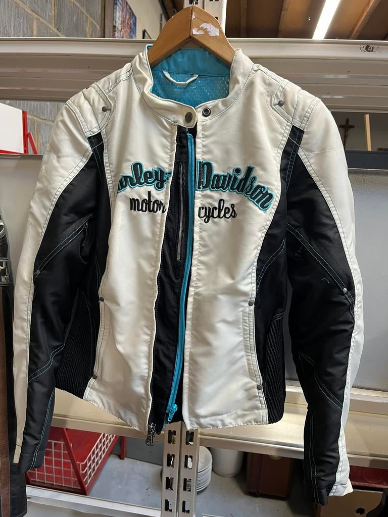 Harley Davidson jas: dames - smal TOPSTAAT!!, Motoren, Kleding | Motorkleding, Nic.debruyne@gmail.com, Harley Davidson, Dames
