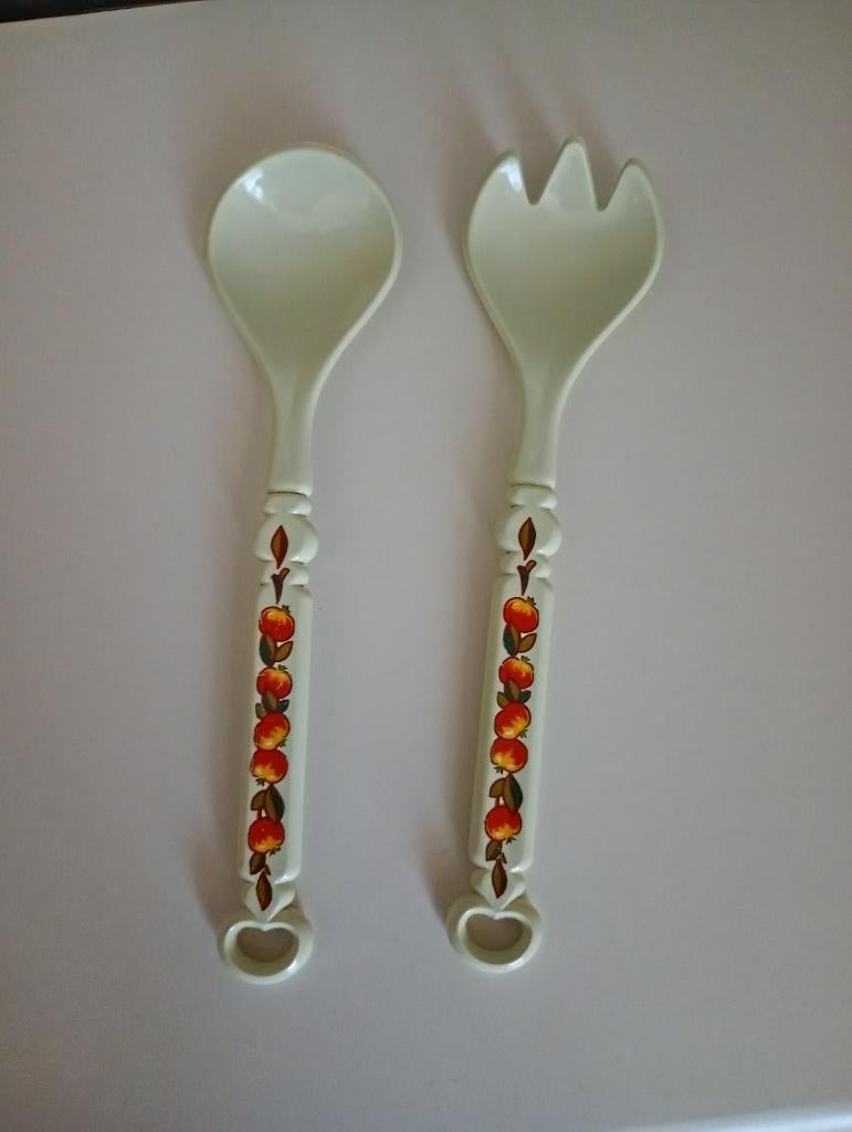 Emsa saladebestek uit de jaren 70, Collections, Rétro, Enlèvement ou Envoi, Autres types