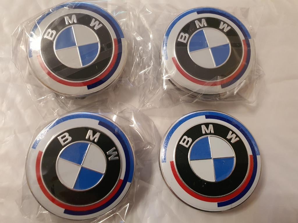 Capuchons de moyeu Bmw, cache-moyeux, édition 50 ans, 56 mm,, Enlèvement ou Envoi, Neuf