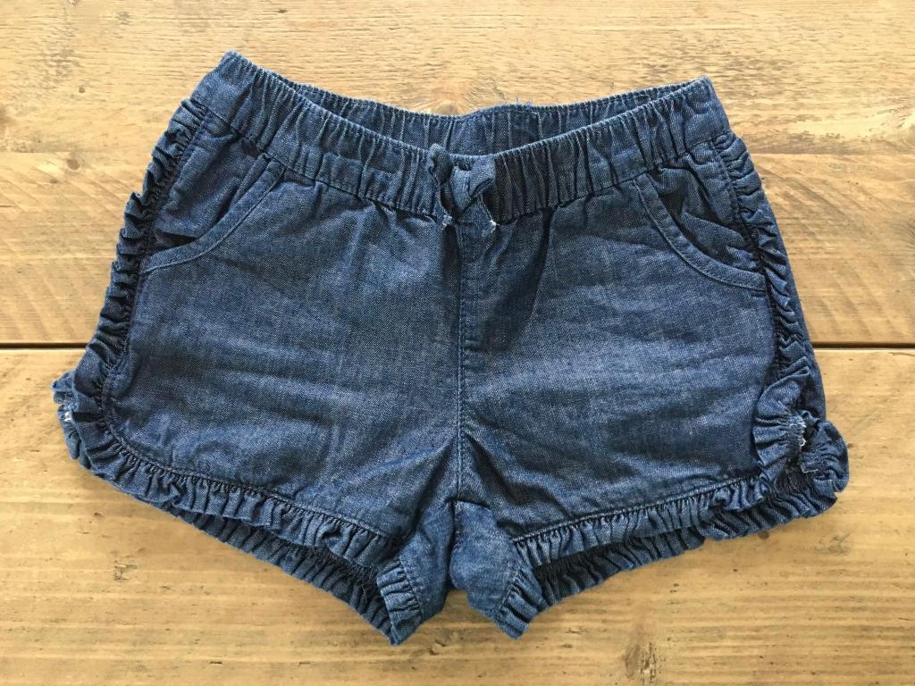C&A en Hema, 4 jeans shorten blauw maat 122 - 128, Kinderen en Baby's, Kinderkleding | Maat 122, Broek, Gebruikt, Meisje, Ophalen of Verzenden