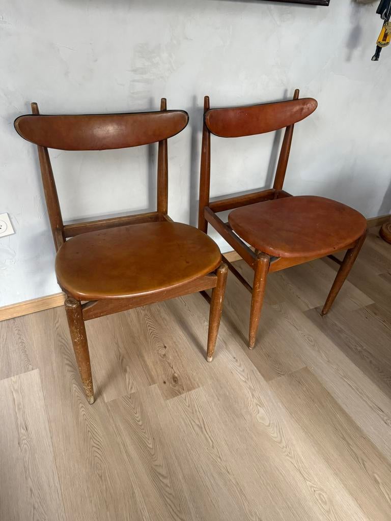 Set Deense design stoelen jaren 50-60, Antiek en Kunst, Ophalen