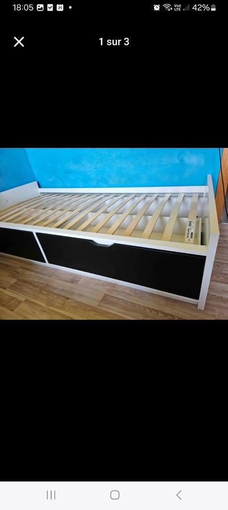 Lit enfant 90x200cm, Ophalen, Zo goed als nieuw, Matras