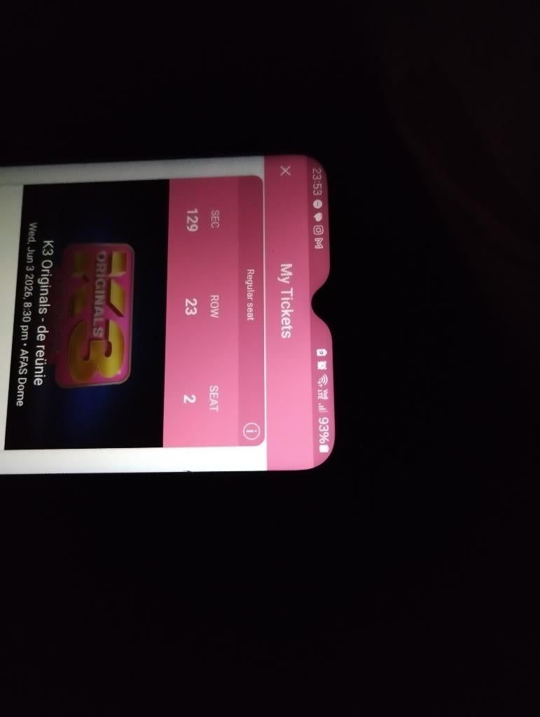 K3 Originals, Tickets & Billets, Deux personnes, Juin, Autres types