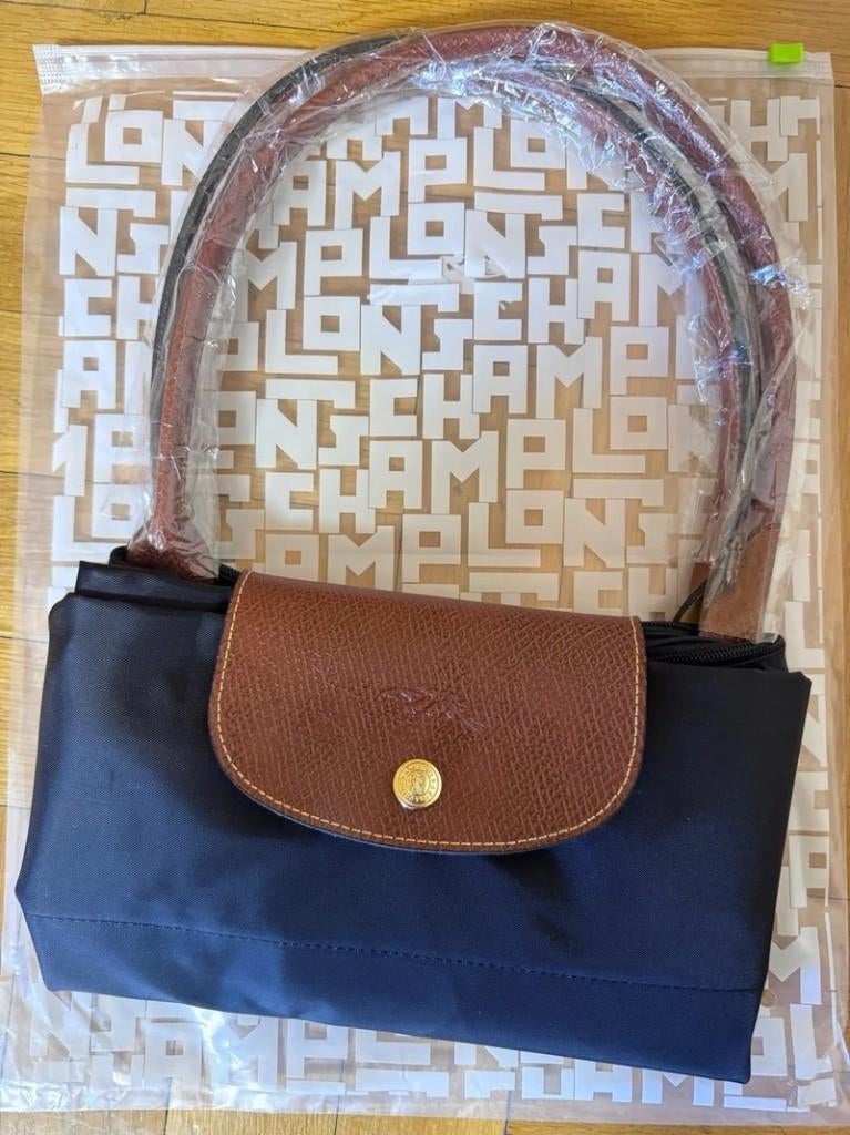 Longchamp Le Pliage Original Maat L, Handtassen en Accessoires, Tassen | Damestassen, Verzenden, Nieuw, Blauw, Handtas