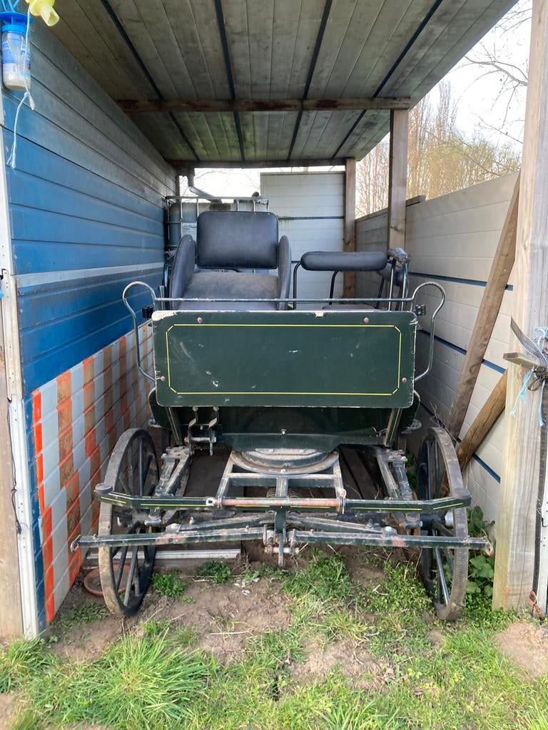 Koets wagonette met opkuiswerkjes, Dieren en Toebehoren, Gebruikt, Wagonette, Paard