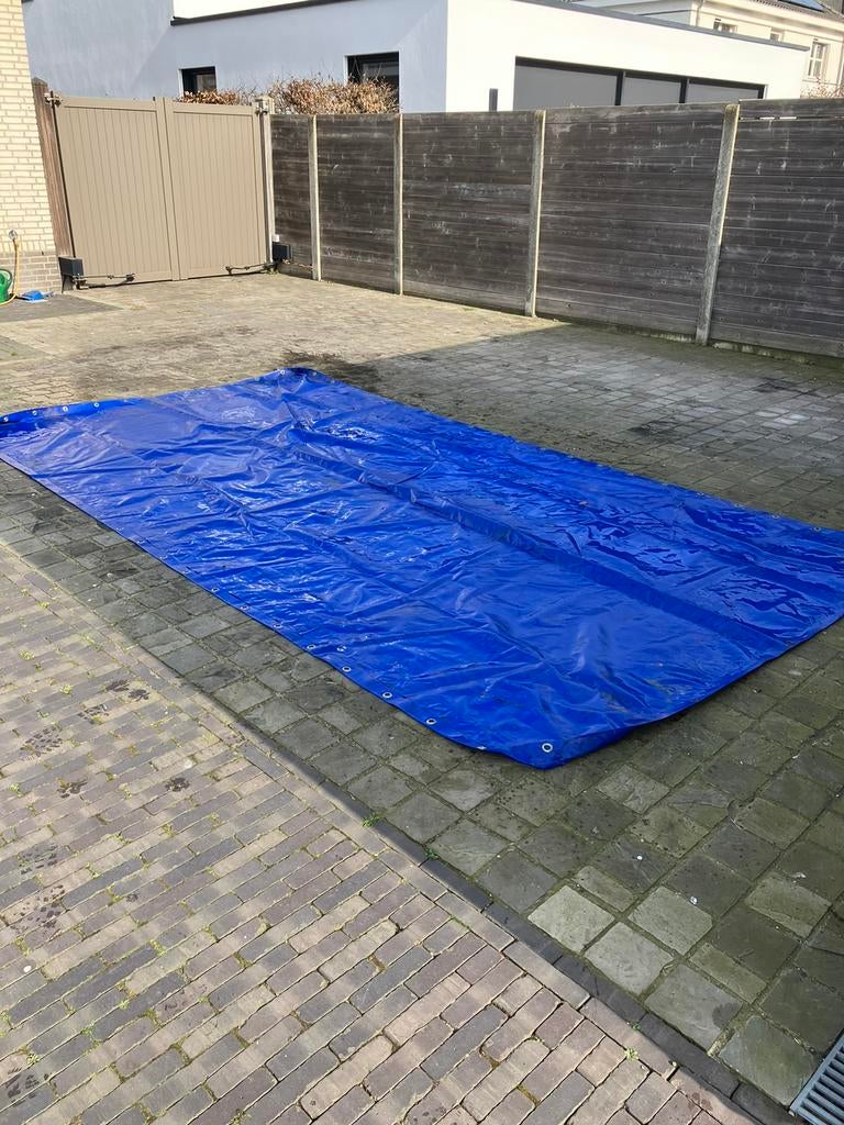 Zeer stevig afdekzeil.  4,1x2,4  m. 600gr/m2, Enlèvement ou Envoi, Comme neuf