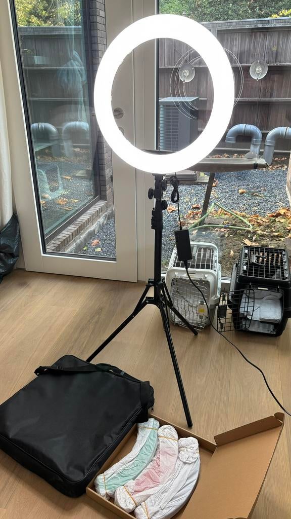 Ringlight met afstandsbediening, Audio, Tv en Foto, Fotografie | Fotostudio en Toebehoren, Ophalen, Zo goed als nieuw