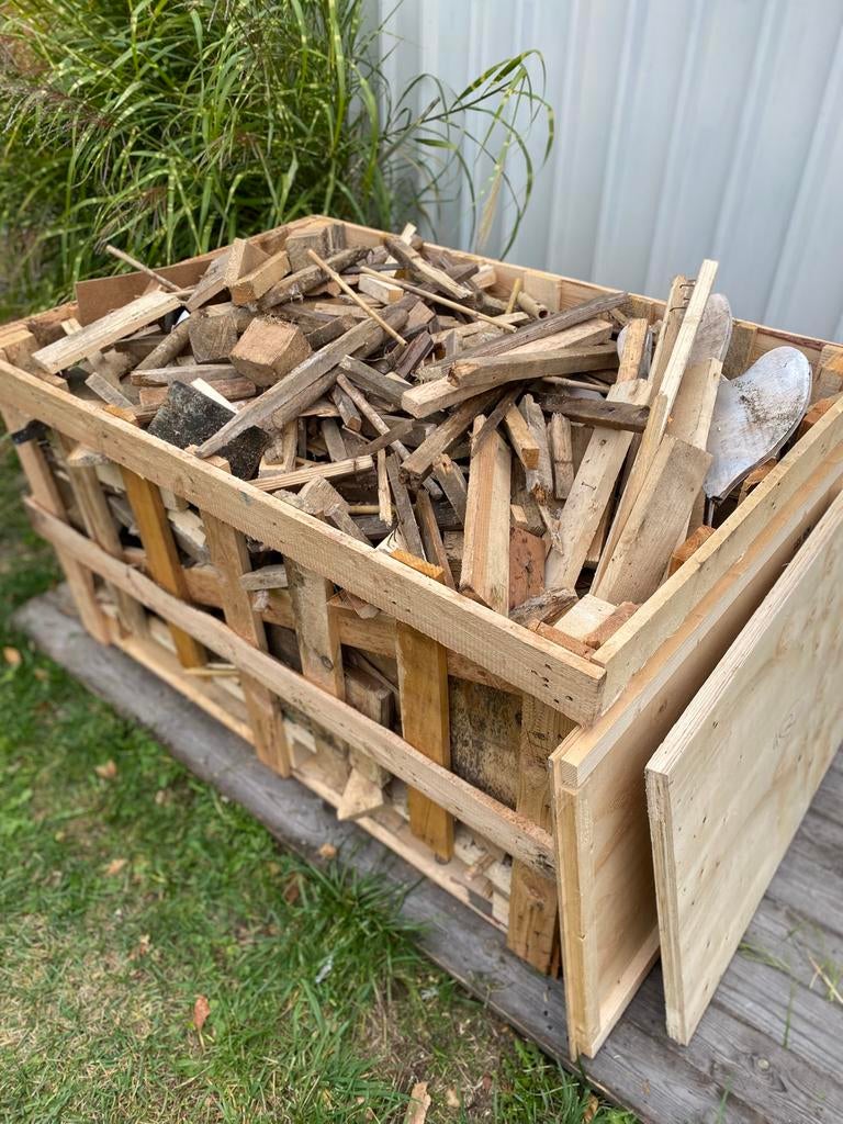 Palletten brandhout, Jardin & Terrasse, Bois de chauffage, Autres essences de bois, Enlèvement