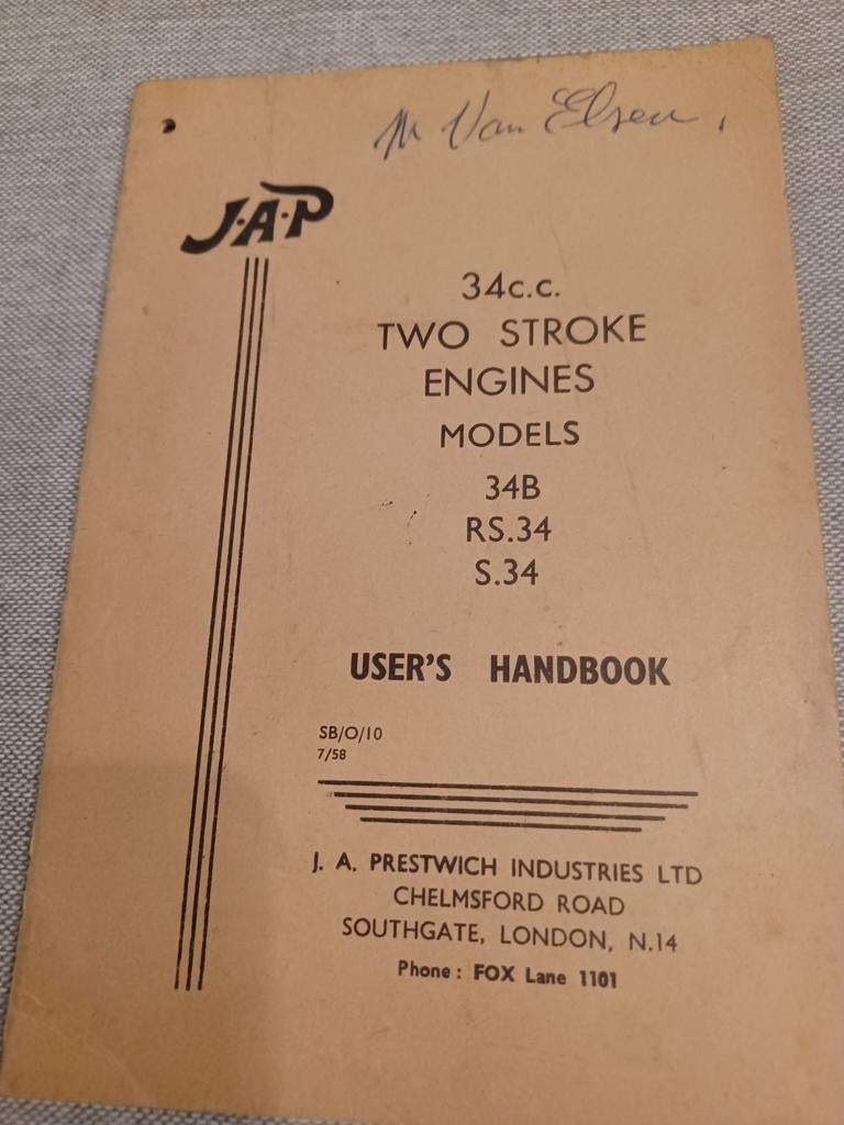 Jap 34cc motorhandleiding, Ophalen of Verzenden