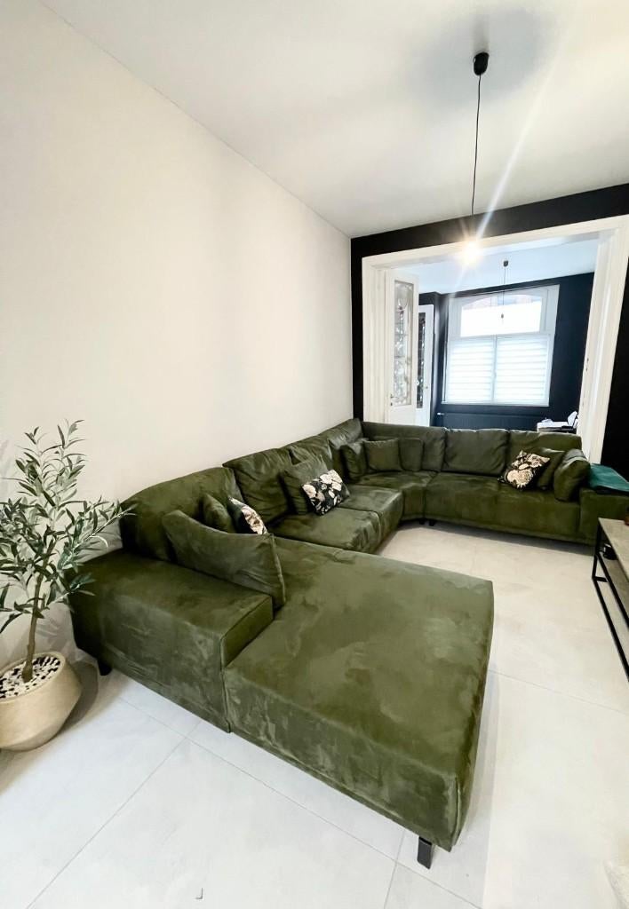 Canapé d angle vert, Maison & Meubles, Autres dimensions, 100 à 125 cm, Comme neuf, Enlèvement