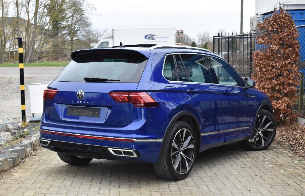 Volkswagen Tiguan 2.0TDI DSG R-Line Int/Ext 2022 BTW-akte, Auto's, Blauw, Bedrijf, Dealer onderhouden, SUV of Terreinwagen
