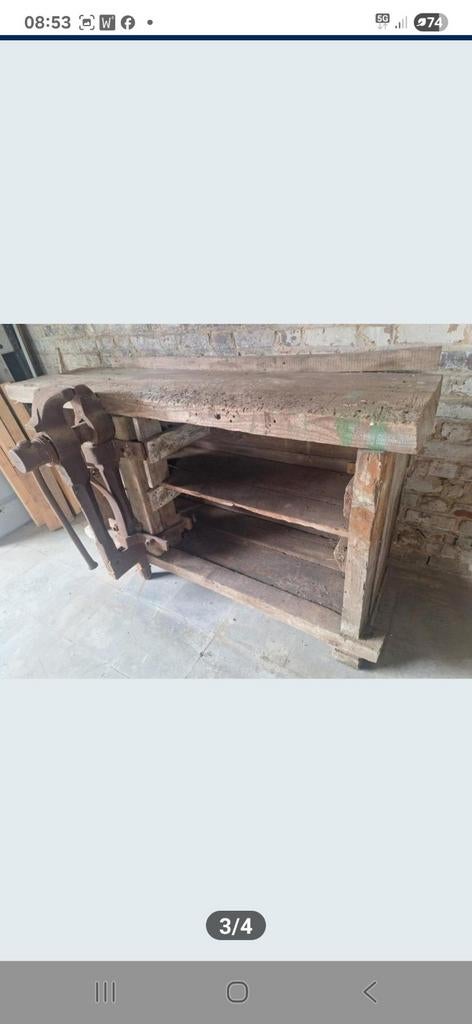 Établi en bois avec vis d'établi, Enlèvement