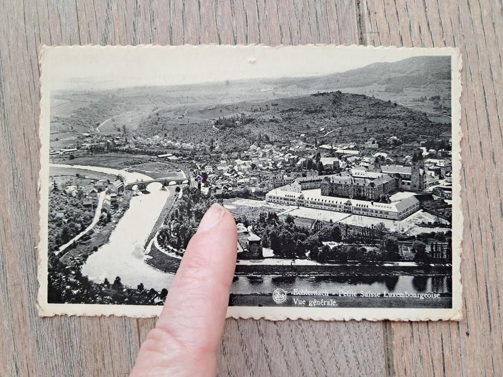 Beschreven pk : Algemeen zicht op Echternach, klein Zwitserl, Ophalen of Verzenden