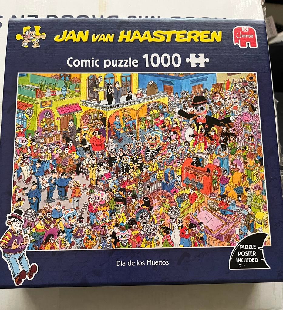 Jan van Haasteren Dia De Los Muertos - 1000 stukjes puzzel, Hobby en Vrije tijd, Verzenden, 500 t/m 1500 stukjes, Nieuw, Legpuzzel