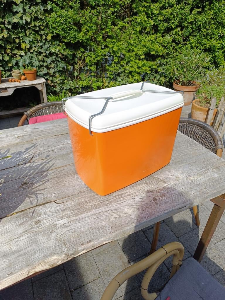 Glacière orange vintage, Caravanes & Camping, Enlèvement ou Envoi, Glacières