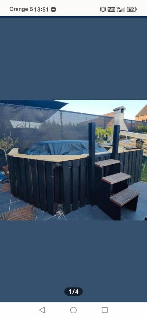 Omkadering hout voor Intex jacuzzi, Tuin en Terras, Ophalen