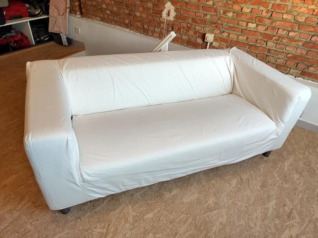 Canapé blanc 2 places - KLIPPAN Ikea, Huis en Inrichting, Ophalen