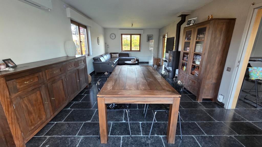 Salle à manger complète bois massif Péroba, Maison & Meubles, Salles à manger complètes, Utilisé, 6 à 8 chaises