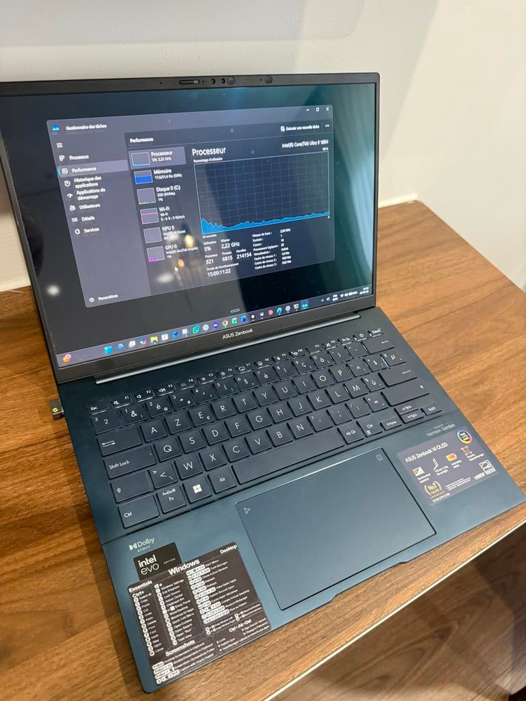 ASUS Zenbook 14 OLED | Ultra 9/32 GB/1 TB, Computers en Software, Ophalen, Intel Core Ultra 9, 2 tot 3 Ghz, 32 GB