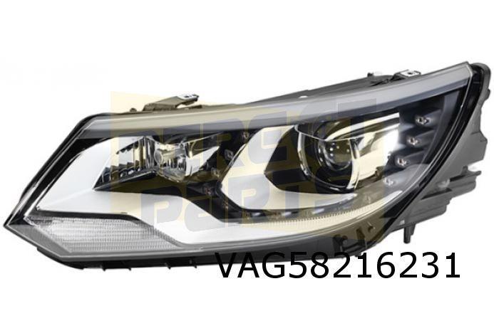 Volkswagen Tiguan (5/11-4/16) Koplamp Links (HID met dyn. bo, -, -, Nieuw, -