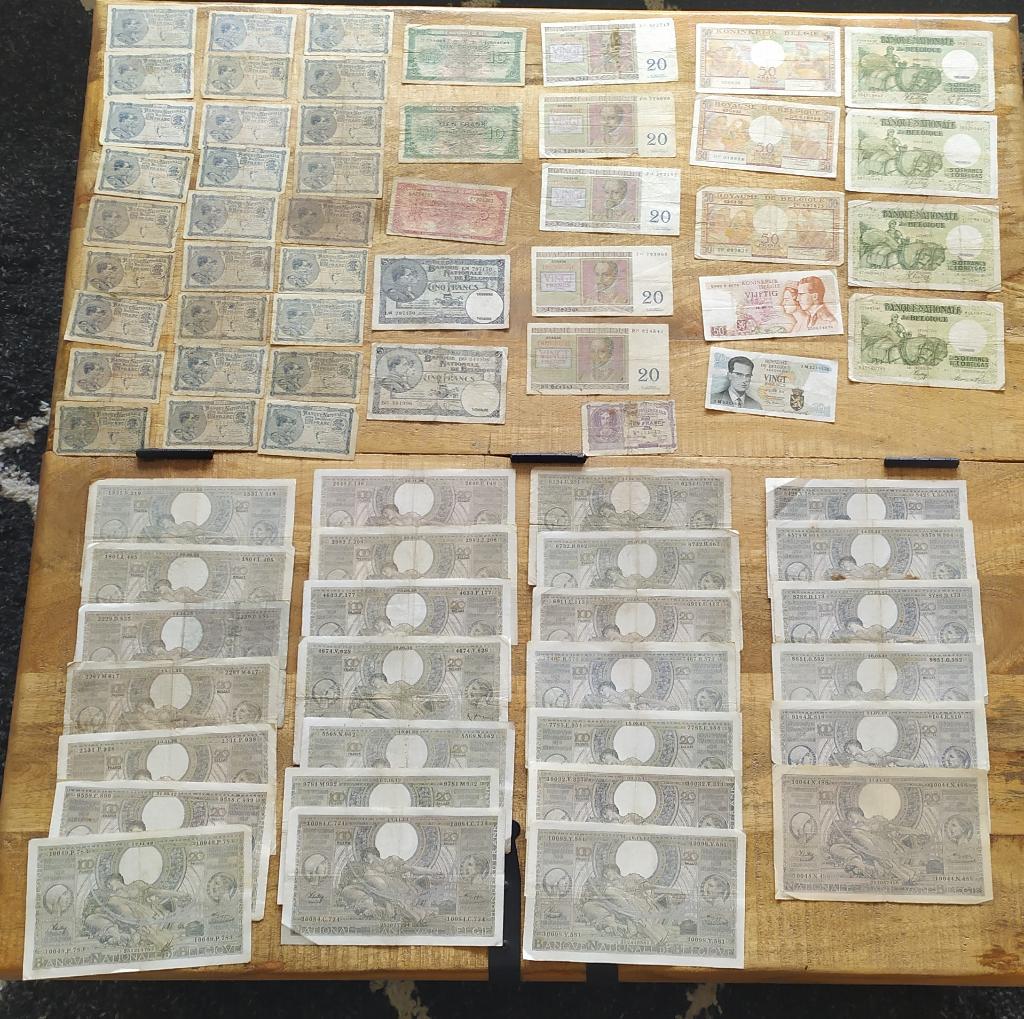 74 billets belges, Timbres & Monnaies, Billets de banque | Belgique, Enlèvement ou Envoi, Série