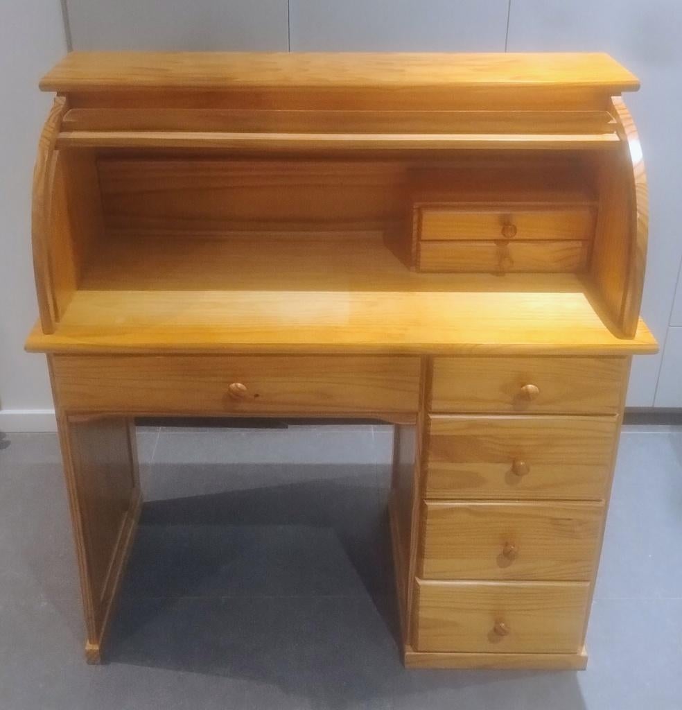 Rolluikbureau, Huis en Inrichting, Bureaus, Ophalen, Met lades, Gebruikt, Hout