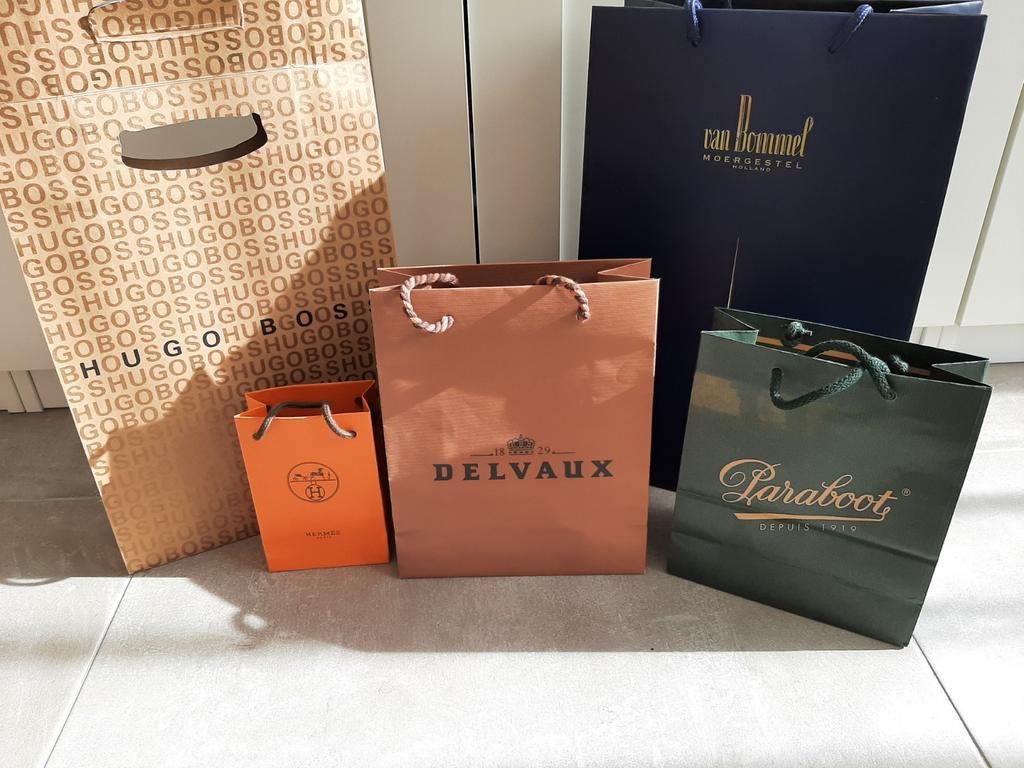 5 draagtassen bekende merken o.a. Delvaux, Ophalen