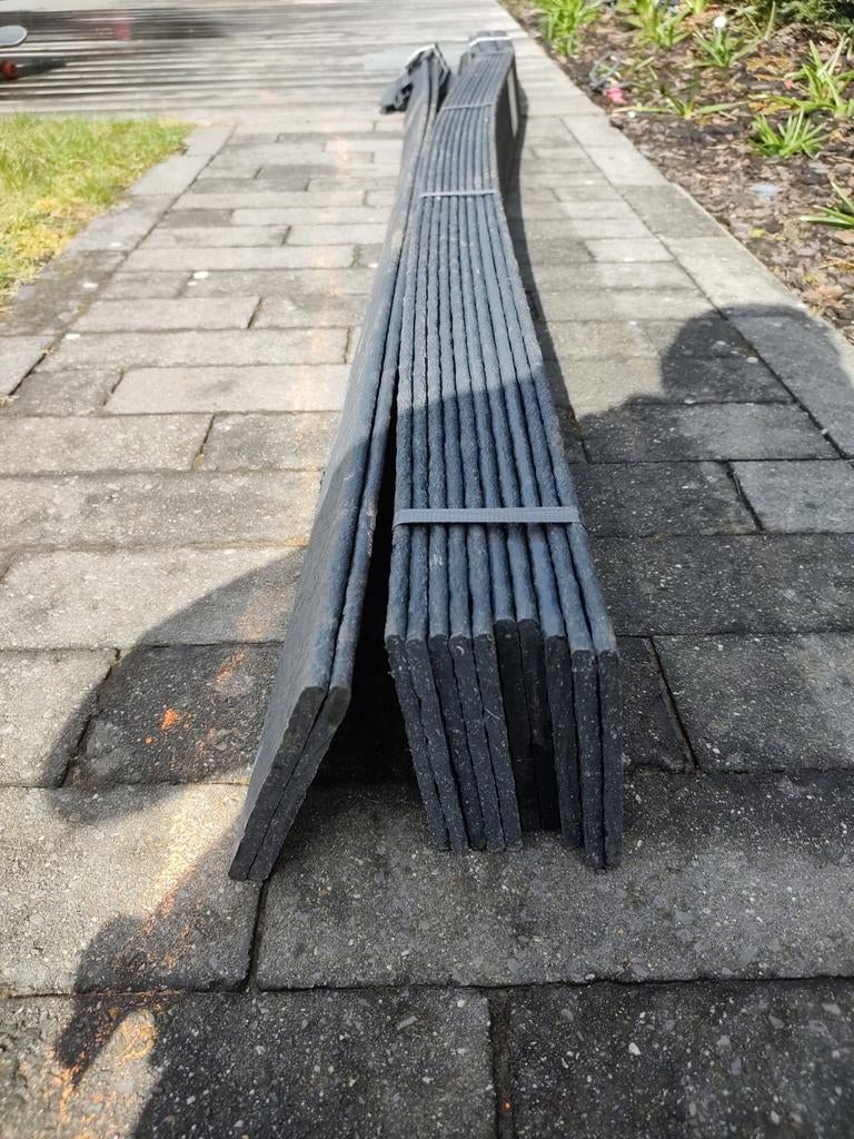 Ecolat: 12 zwarte, rechte ecolatten + 50 ecopics, Jardin & Terrasse, Enlèvement