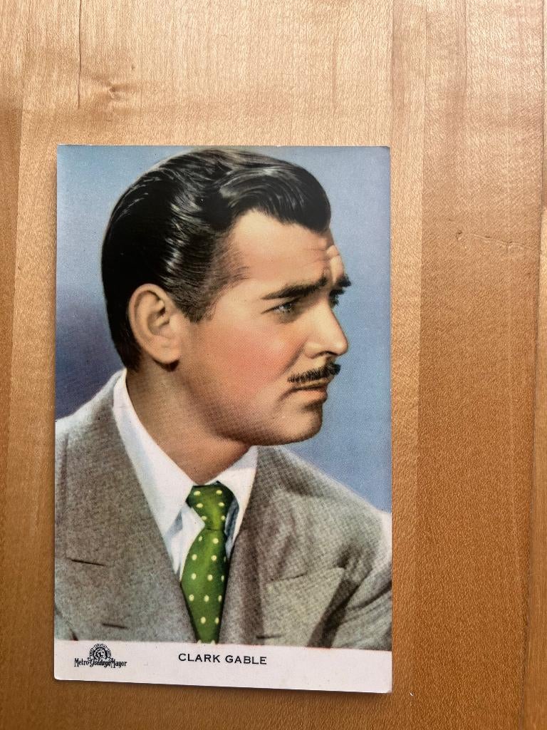 Postkaart Victoria Chocolade met filmster Clark Gable, Collections, Envoi, Utilisé, Film, Photo ou Carte