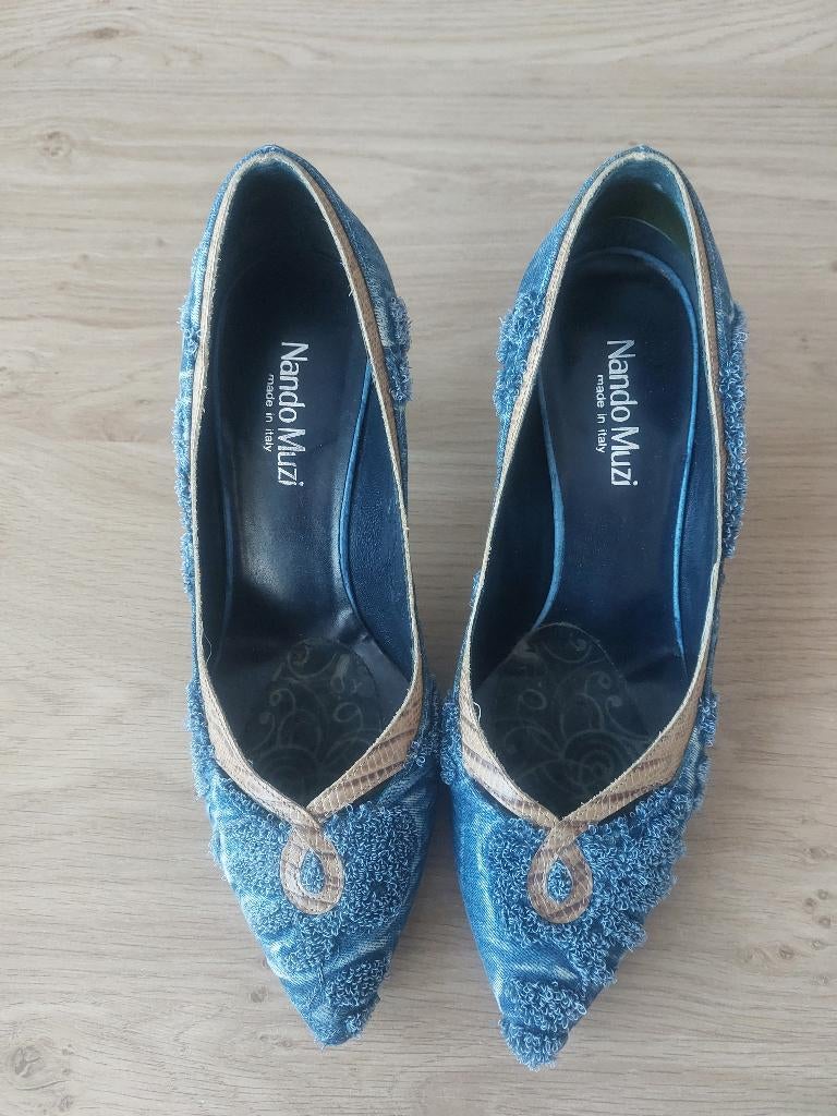 Jeanspumps - maat 36 1/2., Pumps, Blauw, Nando Muzi, Ophalen of Verzenden