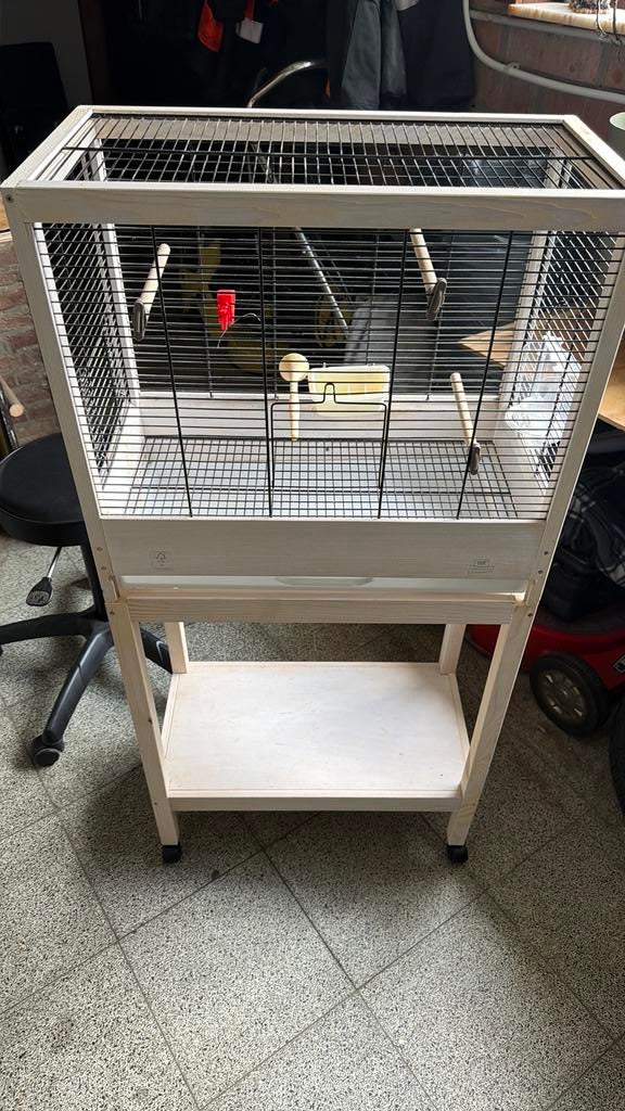 Volgel kooi klein, Dieren en Toebehoren, Ophalen, Zo goed als nieuw, Hout, Vogelkooi