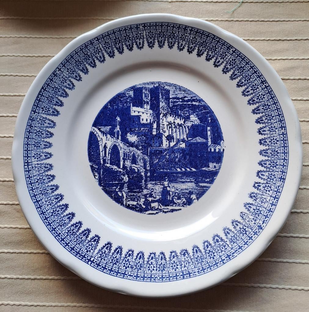 vintage Italiaans ironstone bord, Antiek en Kunst, Ophalen of Verzenden