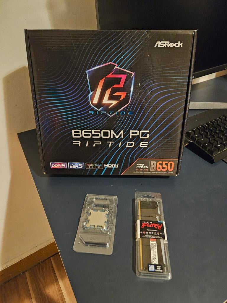 RYZEN 7 9700X - B650M RIPTIDE - 16GB DDR5 KINGSTON FURY RGB, Enlèvement, AMD