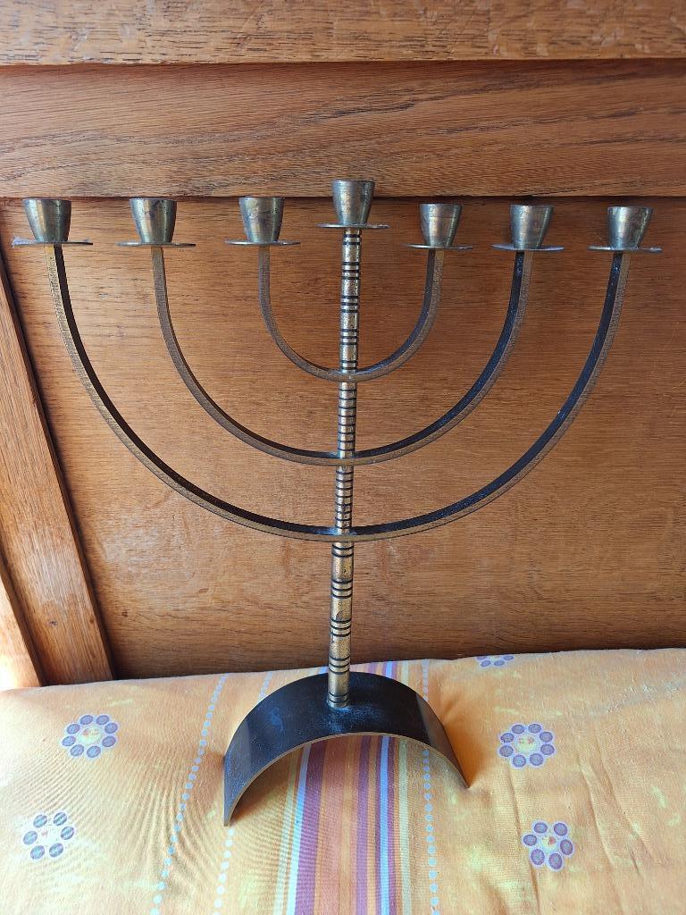 Menora koper messing uit Jeruzalem, Ophalen, Koper