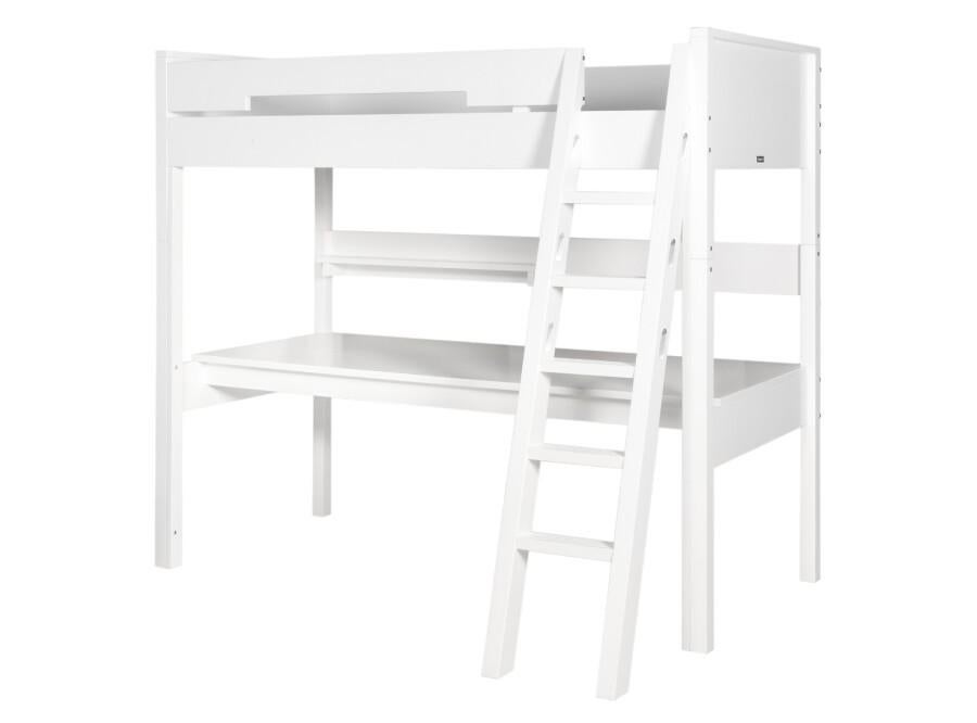 Hoogslaper Bopita XL 90x200 met schuine trap Combiflex Wit, Ophalen, Gebruikt, Hoogslaper