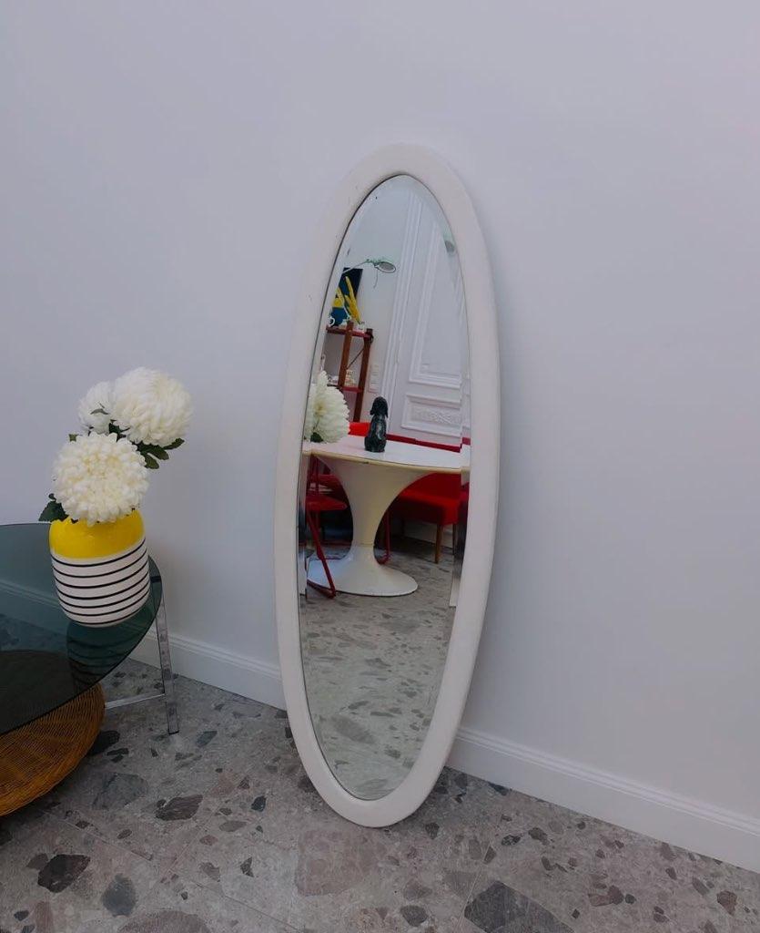 Grand miroir mural vintage biseauté, Enlèvement, Ovale