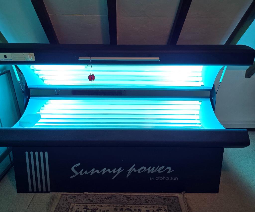 Zonnebank Sunny Power, Ophalen, Zo goed als nieuw, Zonnebank dubbelzijdig