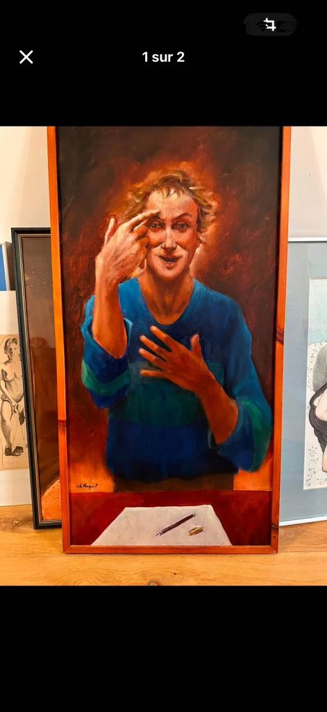 Tableau Christian Hocquet.peintre belge., Enlèvement