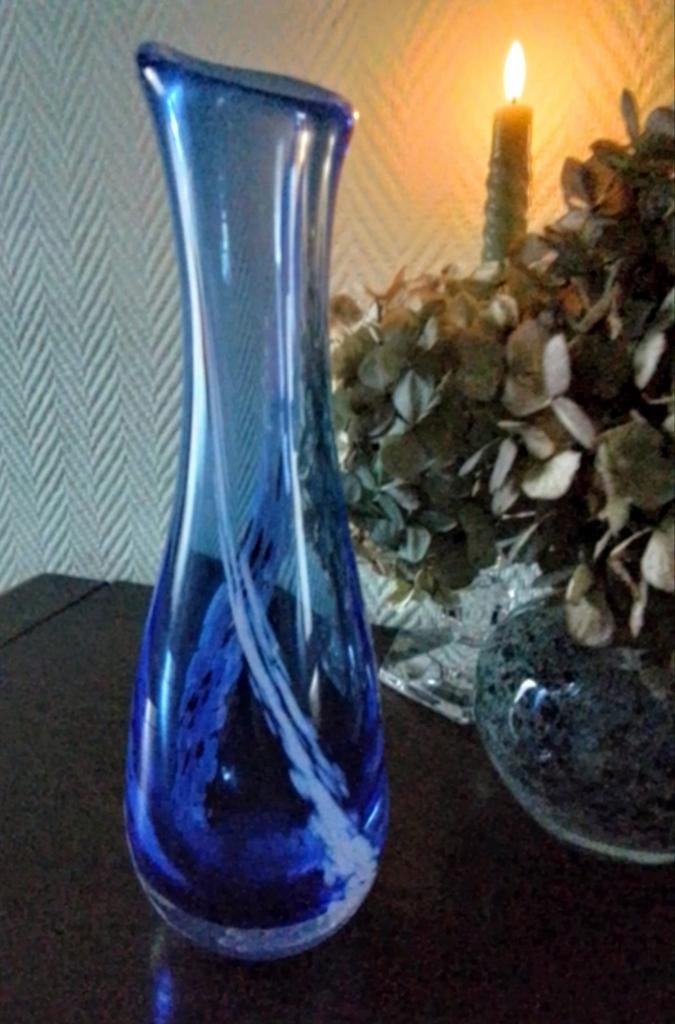 Vase bleu cristal, Antiquités & Art, Enlèvement