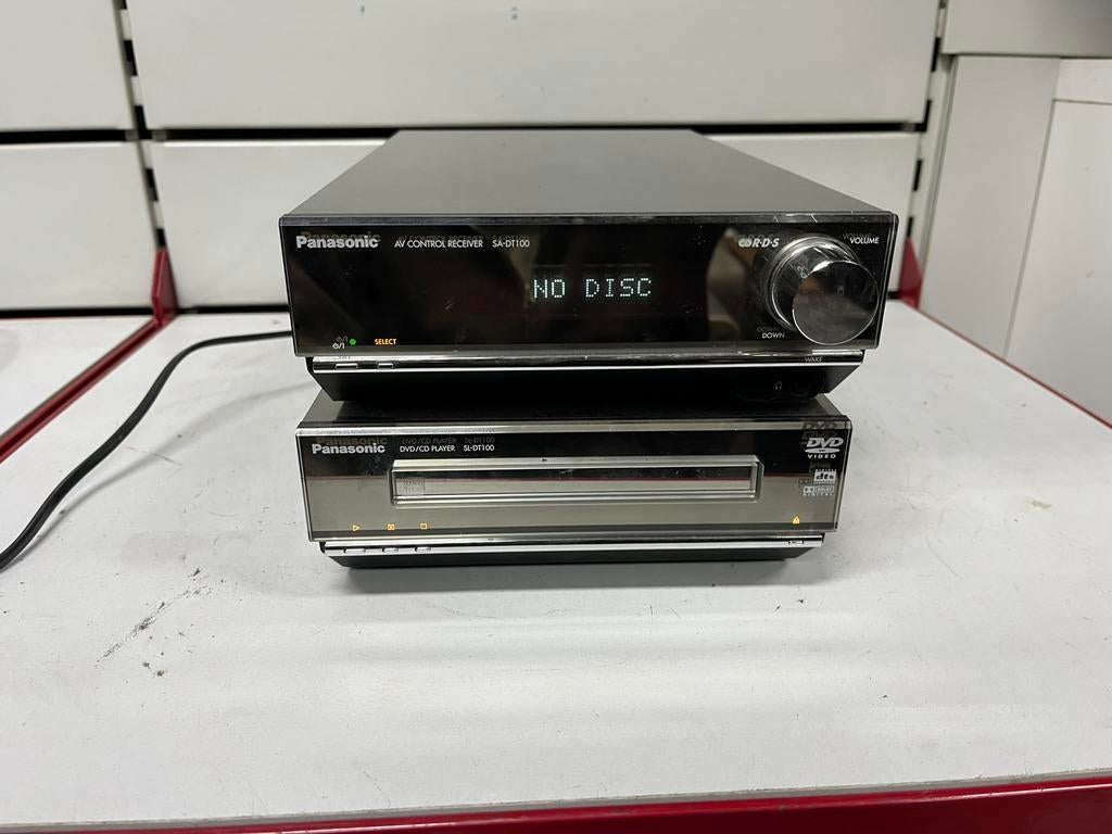 Chaîne Hi-Fi Vintage Panasonic SC-DT100 - Design Miroir, Enlèvement ou Envoi, Utilisé, Lecteur DVD
