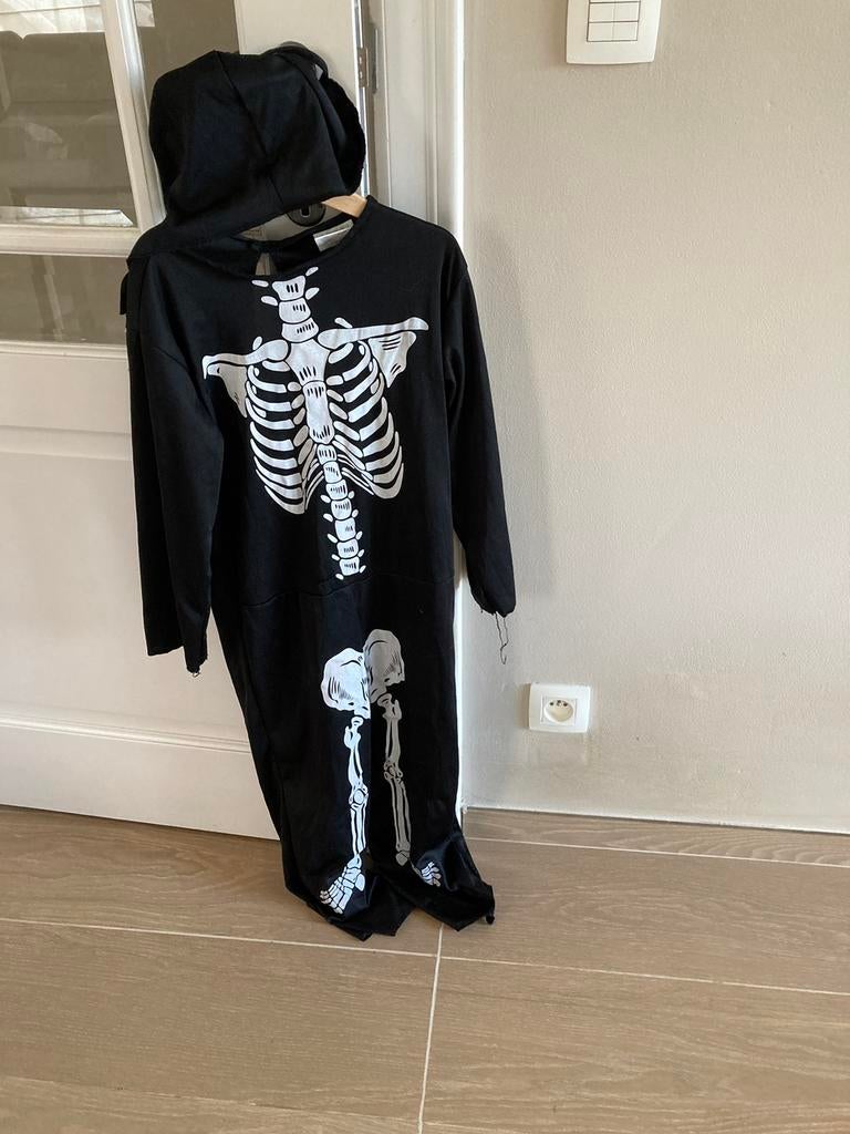 Halloween skelet pak 7-9 jaar, Enlèvement ou Envoi, Comme neuf