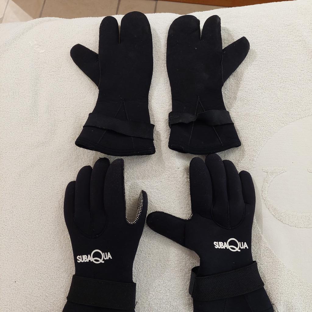 plongée - GANTS subaqua et MOUFLES hiver- taille XL, Sports nautiques & Bateaux, Plongée, Enlèvement ou Envoi, Utilisé