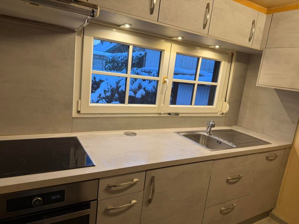 Cuisine équipée complète + électroménager à vendre, Enlèvement, Utilisé, Gris, Cuisine en U